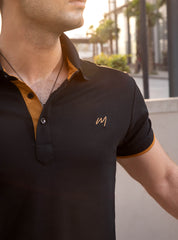 Spider Black Polo Set