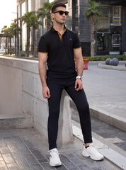 Spider Black Polo Set